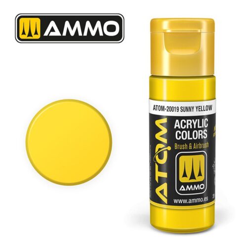20019 – ATOM Sunny Yellow – 20ml. Ammo Mig  Colore acrilico Modellismo
