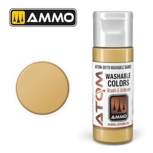 20179 – ATOM WASHABLE  Sand– 20ml. Ammo Mig  Colore acrilico Modellismo