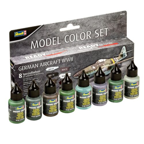 MODEL COLOR SET – GERMAN AIRCRAFT WWII – 8x18ml colore acrilico per modellismo REVELL 36200