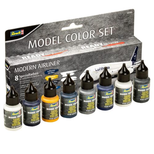 MODEL COLOR SET – MODERN AIRLINER – 8x18ml colore acrilico per modellismo REVELL 36203