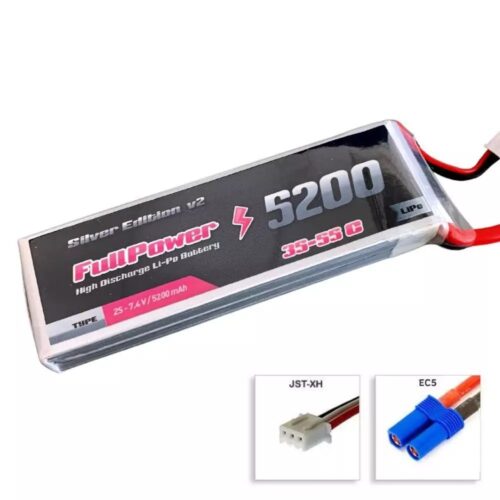 Batteria Lipo 2S 5200 mAh 35C Silver V2 – EC5 – FULLPOWER