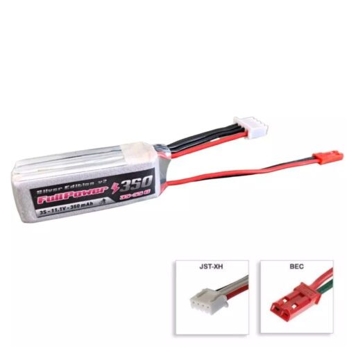 Batteria Lipo 3S 350 mAh 35C Silver V2 – BEC – FULLPOWER