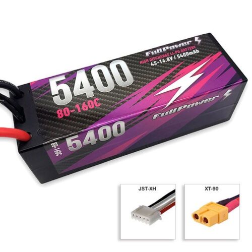 Batteria HARDCASE Lipo 4S 5400mAh 80C – XT90 – FULLPOWER