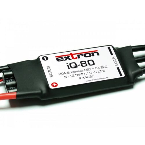 Extron iQ-80 Regolatore elettronico per motori Brushless ESC 80A 2-6 Lipo BEC (art. X4035)