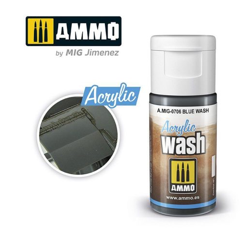 0706 AMMO MIG ACRYLIC WASH Blue Wash (15ml)