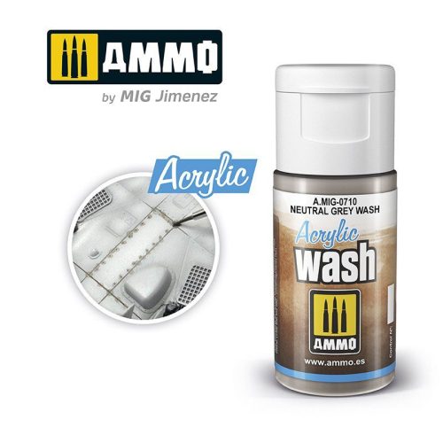 0710 AMMO MIG ACRYLIC WASH Neutral Grey Wash (15ml)