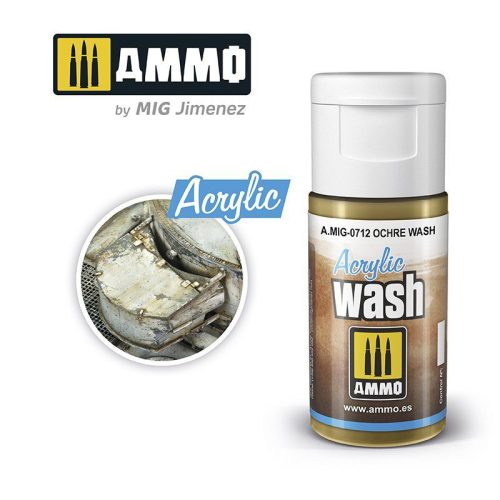 0712 AMMO MIG ACRYLIC WASH Ochre Wash (15ml)