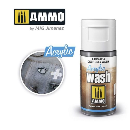 0714 AMMO MIG ACRYLIC WASH Deep Grey Wash (15ml)