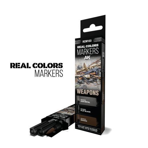 AK Pennarelli RCM103 Set 3 pezzi Real Color Marker