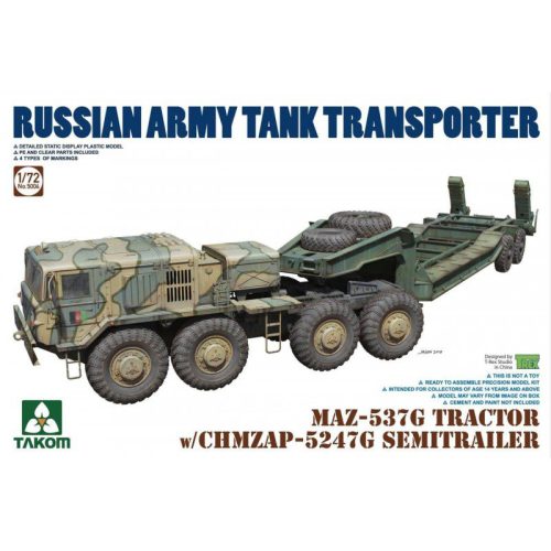 MAZ-537G Tractor w/ CHMZAP-5247G Semitrailer scala 1:72 – TAKOM – TKM5004